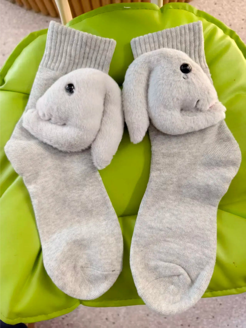 Cozy 3D Animal-Inspired Slipper Socks with Non-Slip Sole