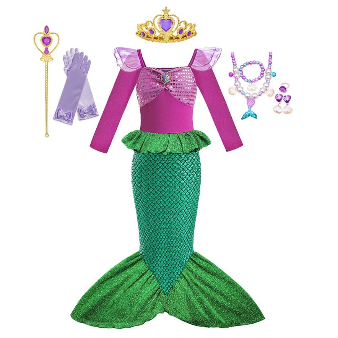 Toddler and Kids Mermaid Costume Set
