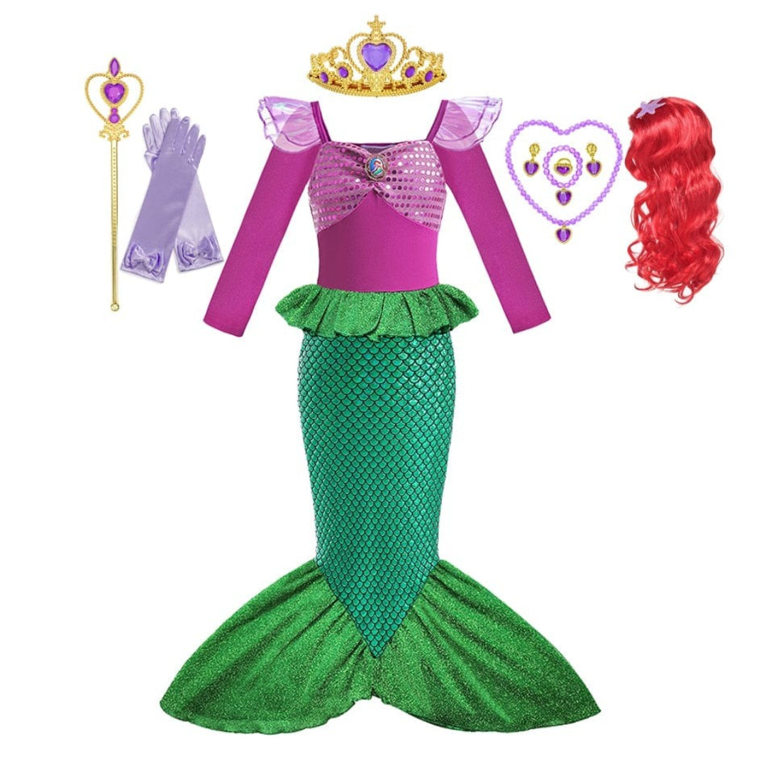 Toddler and Kids Mermaid Costume Set