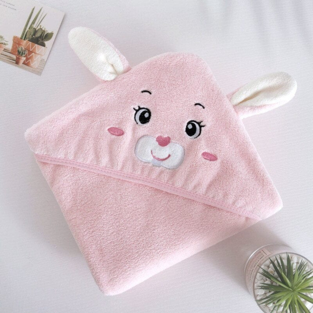 Cute hooded towel for babies - bath wrap