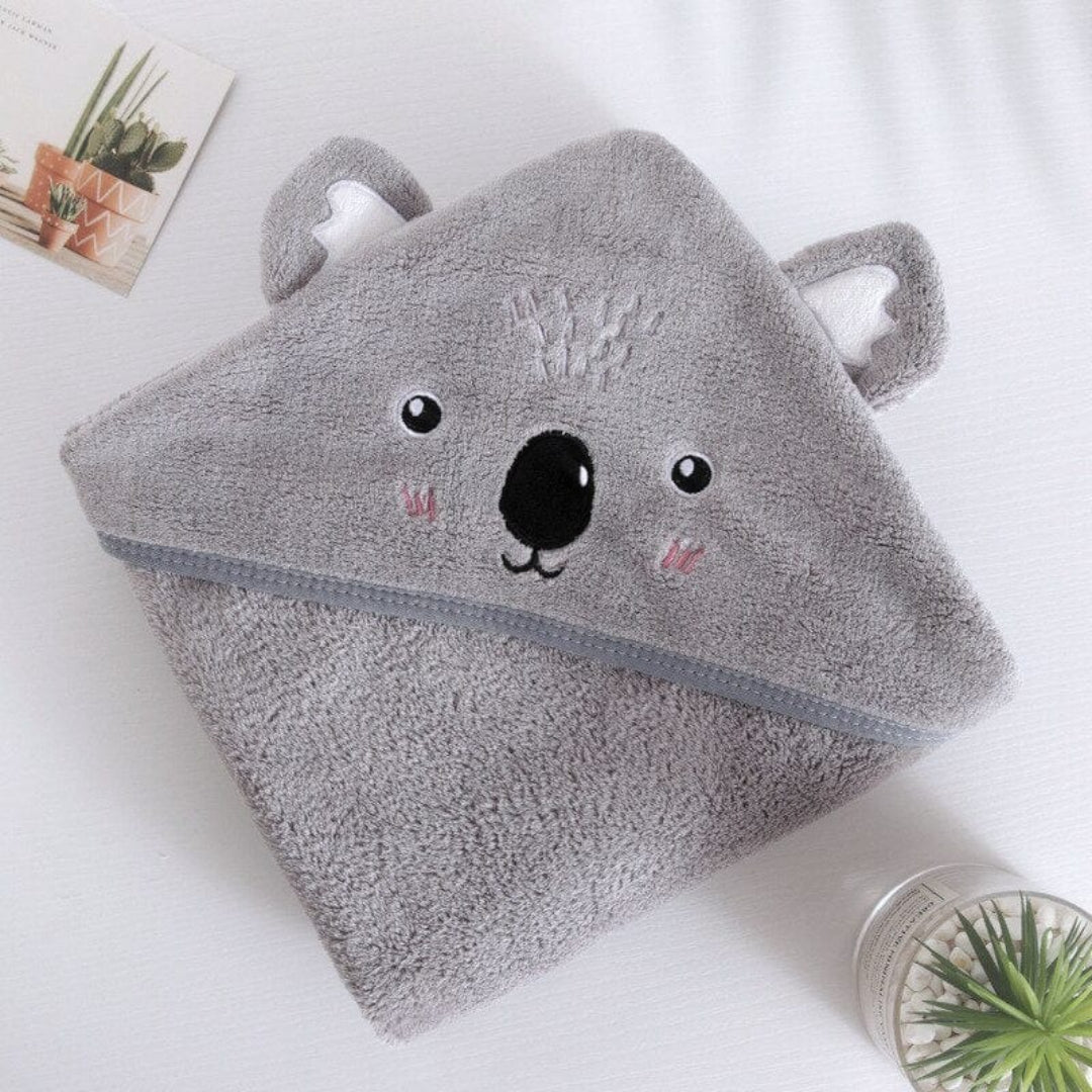 Cute hooded towel for babies - bath wrap