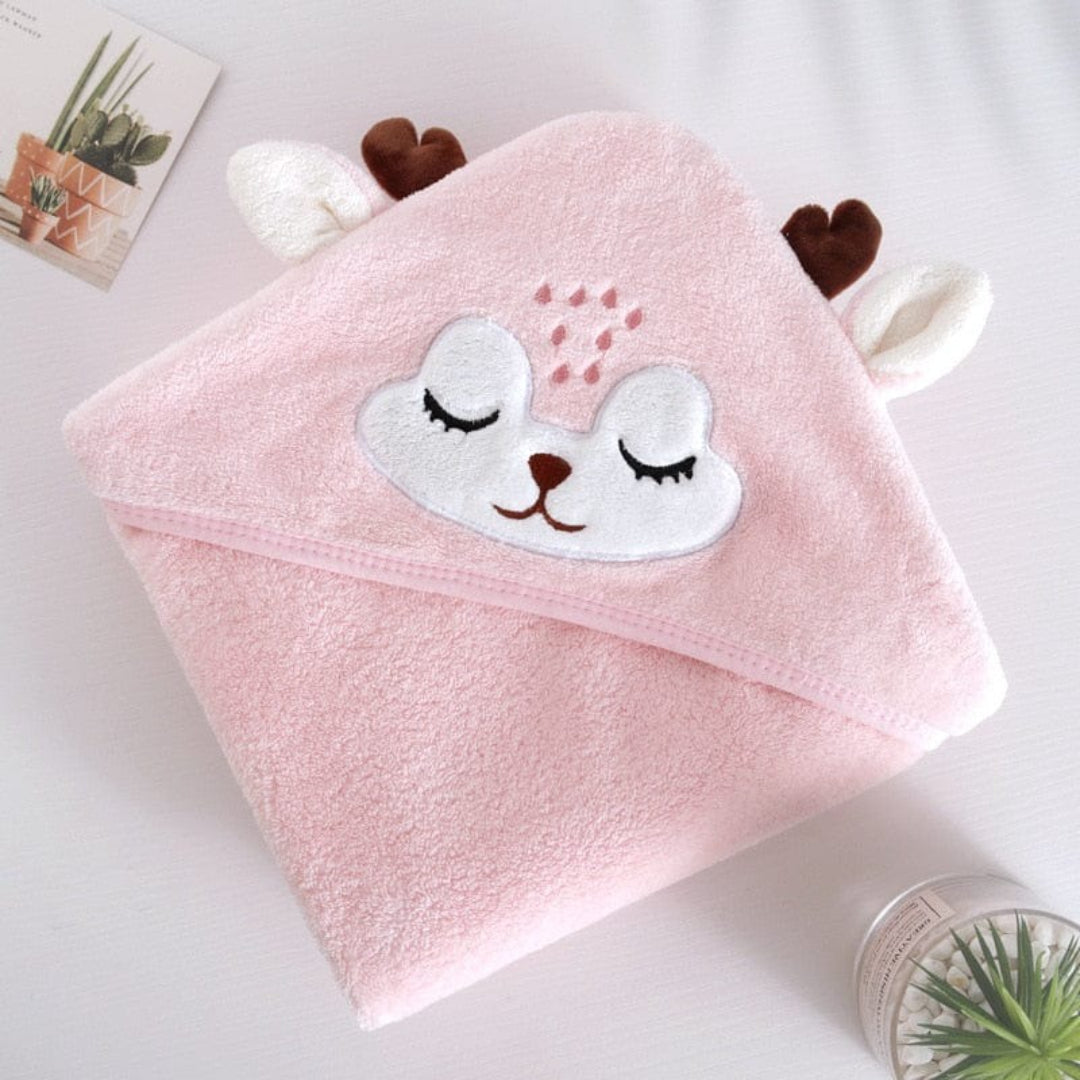 Cute hooded towel for babies - bath wrap