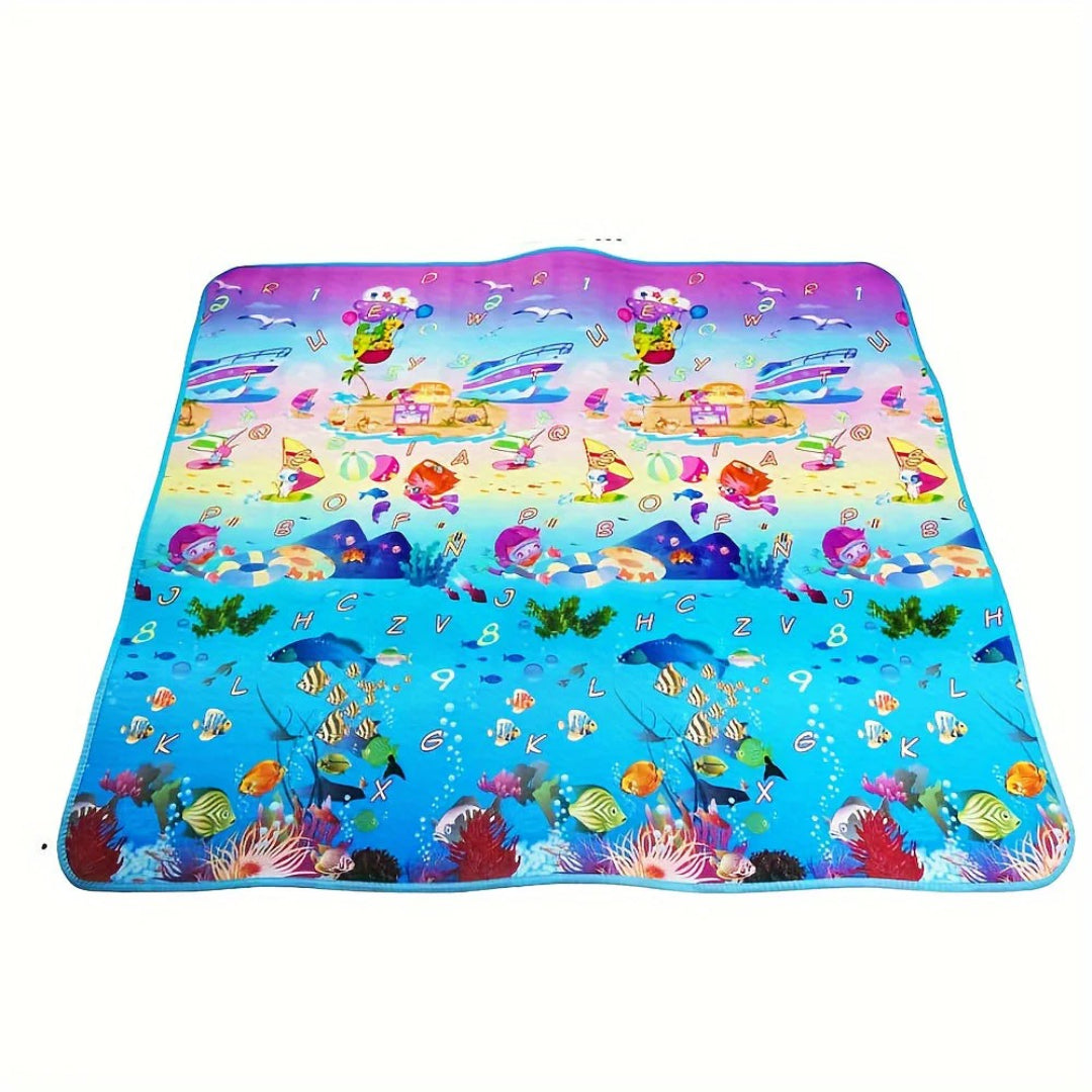 Doppelseitige rutschfeste Schaumspielmatte für Säuglinge - 180x120 cm