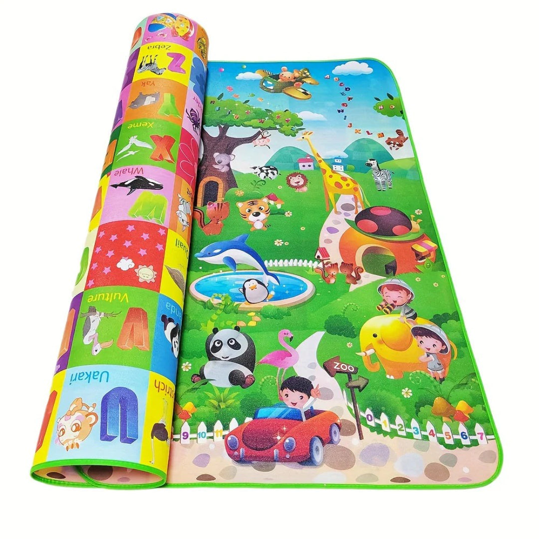 Doppelseitige rutschfeste Schaumspielmatte für Säuglinge - 180x120 cm