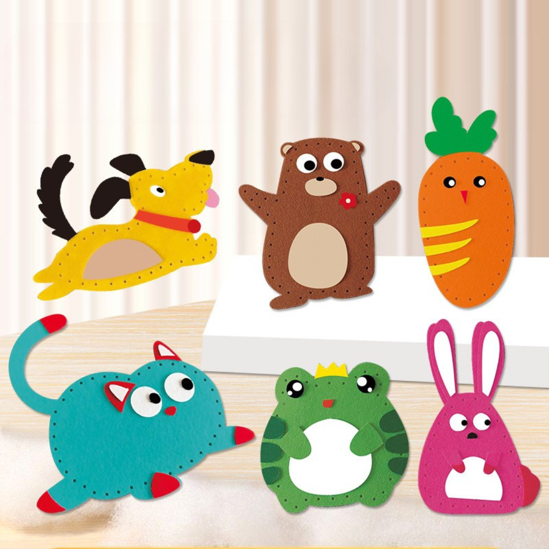 Safe Craft Sewing Kit for Kids with Felt Animal Projects