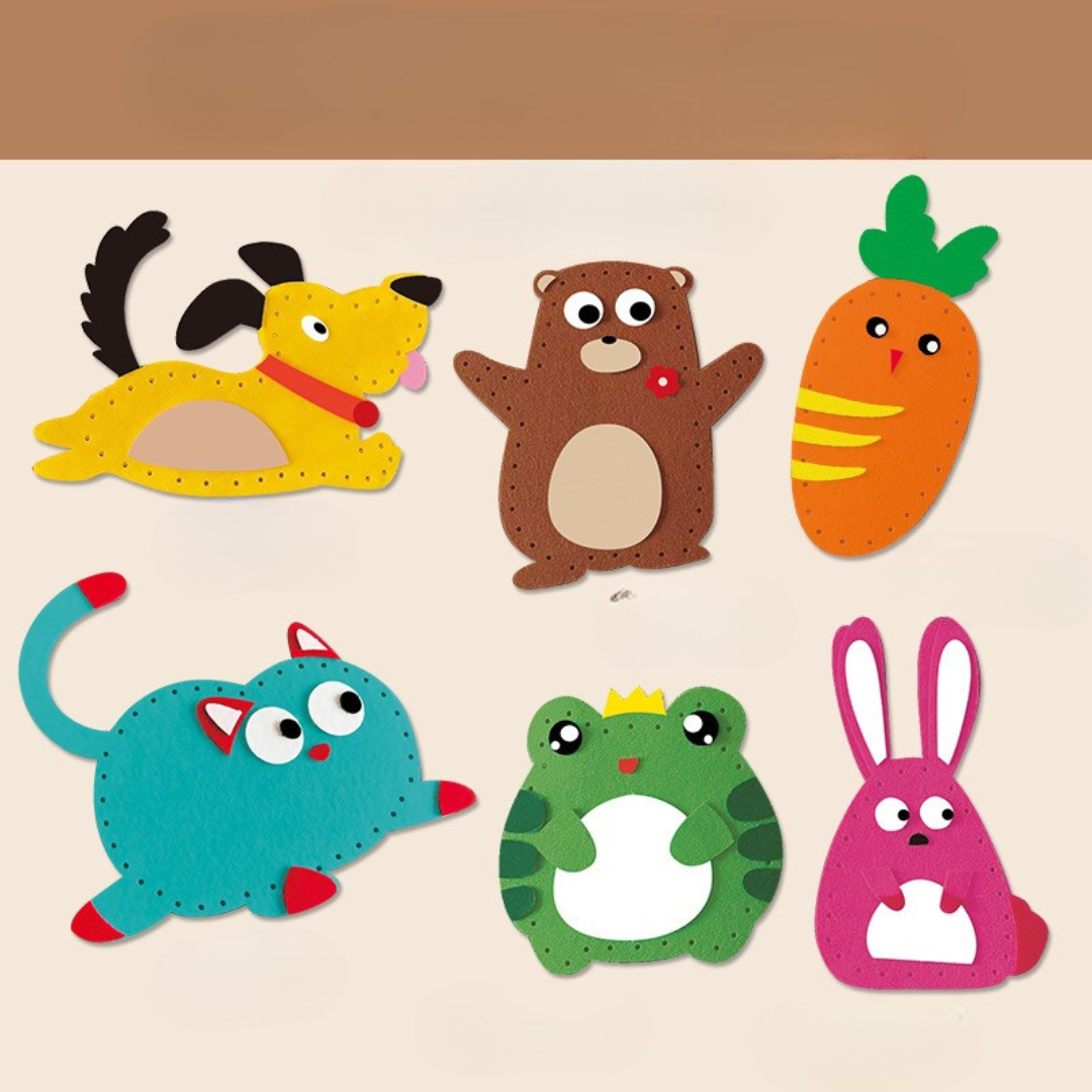 Safe Craft Sewing Kit for Kids with Felt Animal Projects