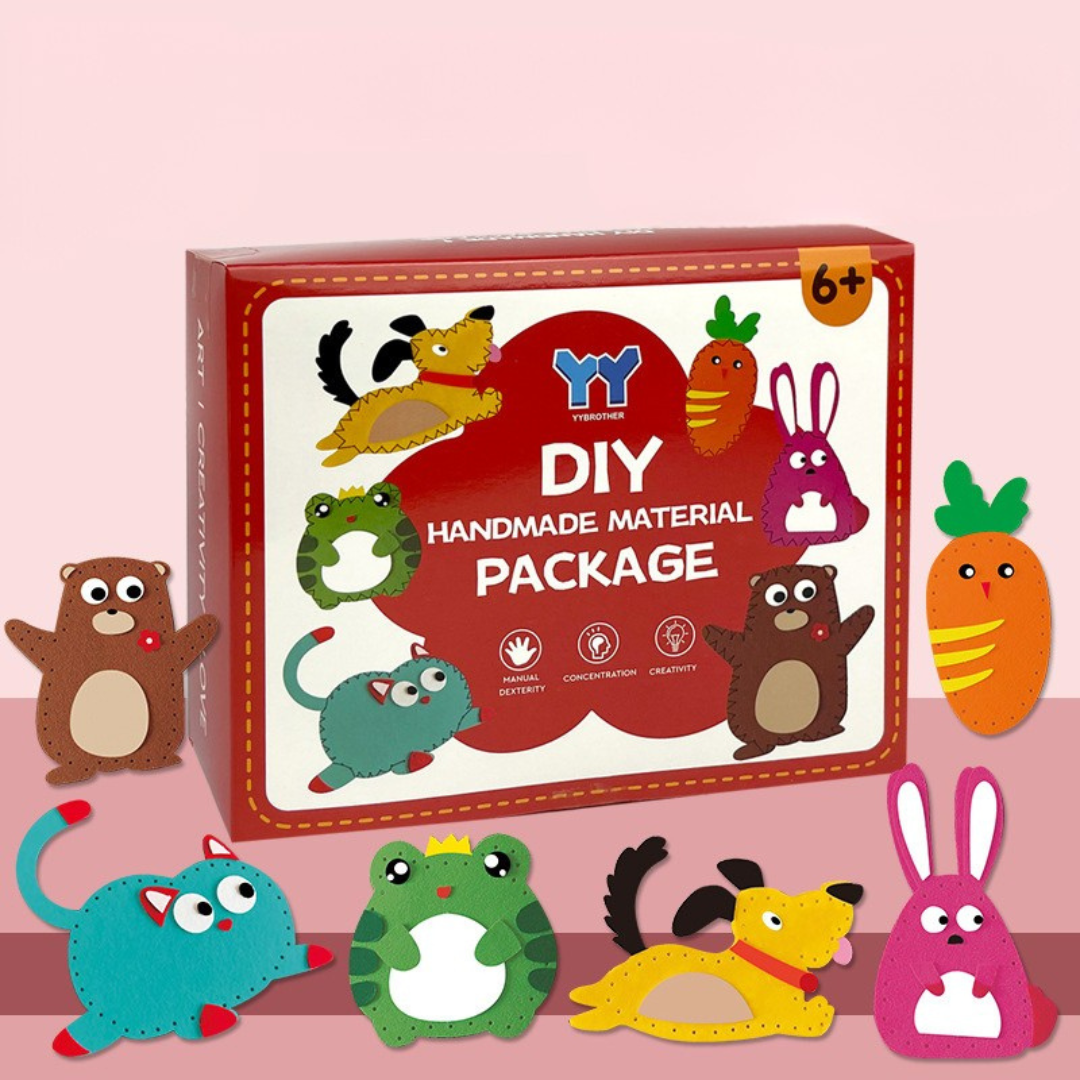 Safe Craft Sewing Kit for Kids with Felt Animal Projects