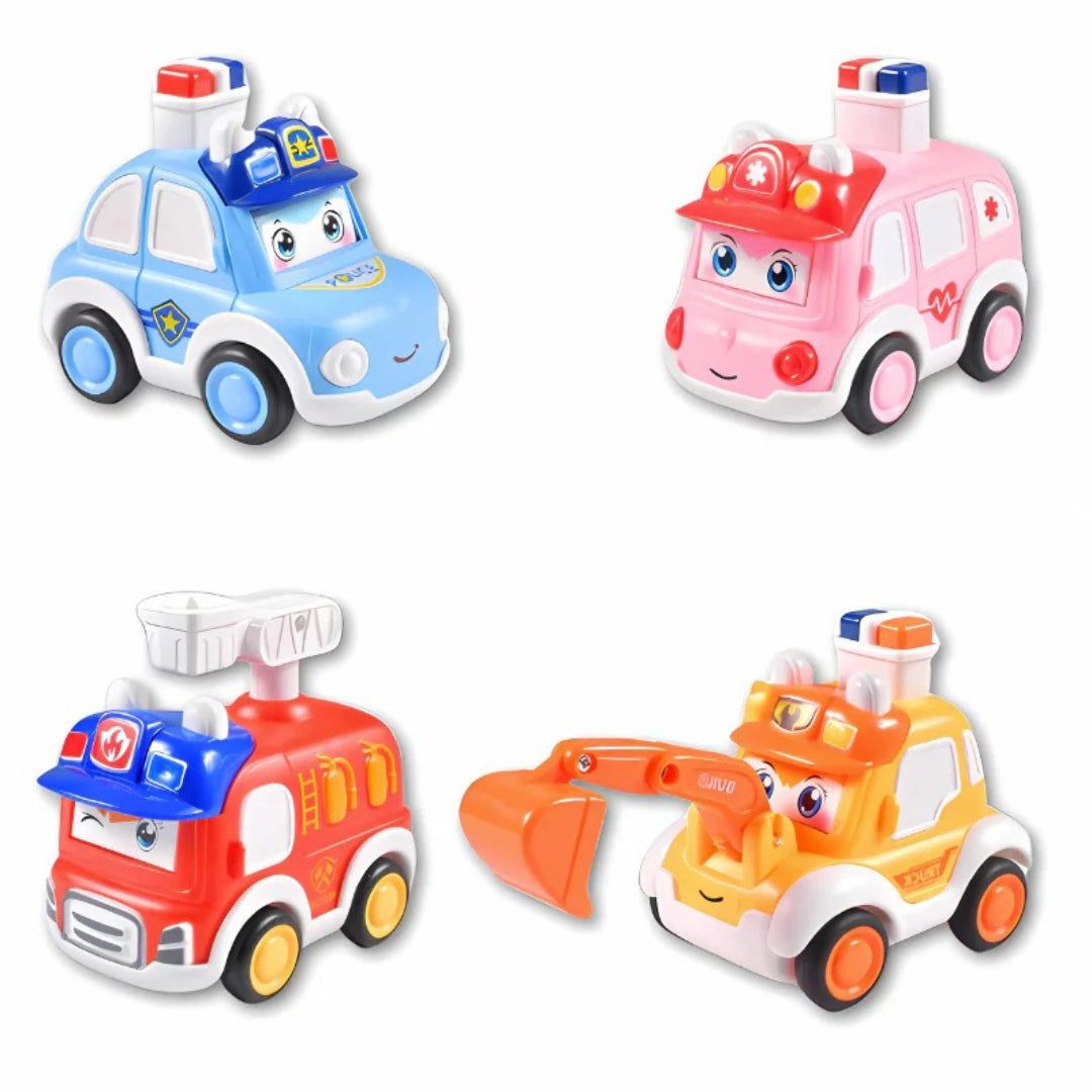 4-Piece Rescue Vehicle Action Figure Set