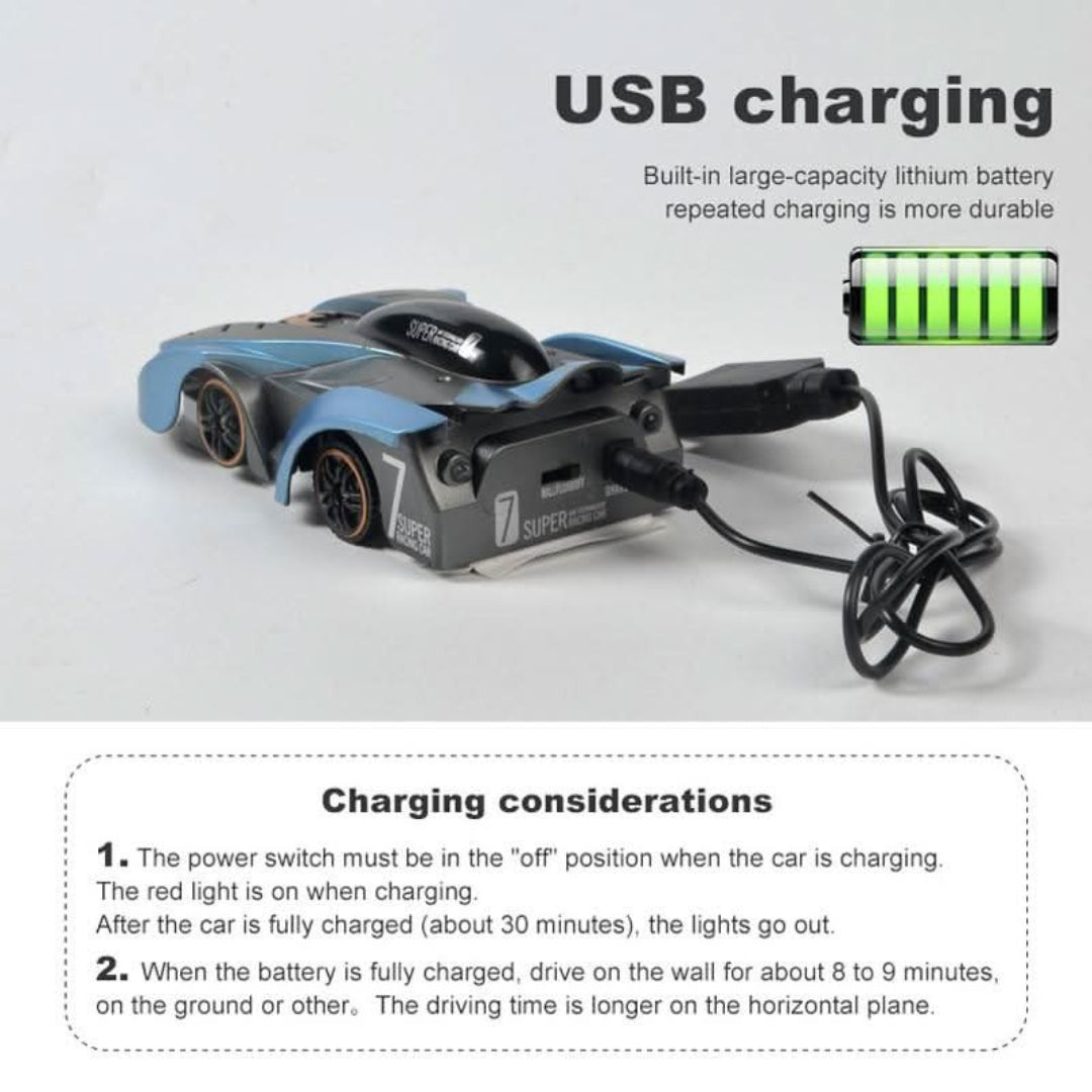Wall-Climbing RC Stunt Car - Defy gravity with exciting wall and ceiling driving!