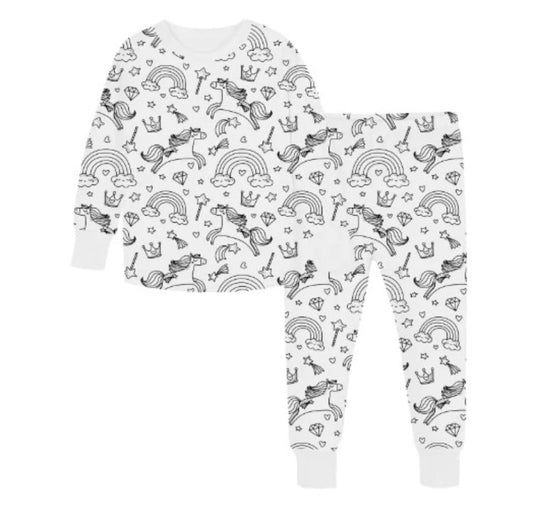 Waschbares Mal-Pyjama-Set für kreativen Spaß