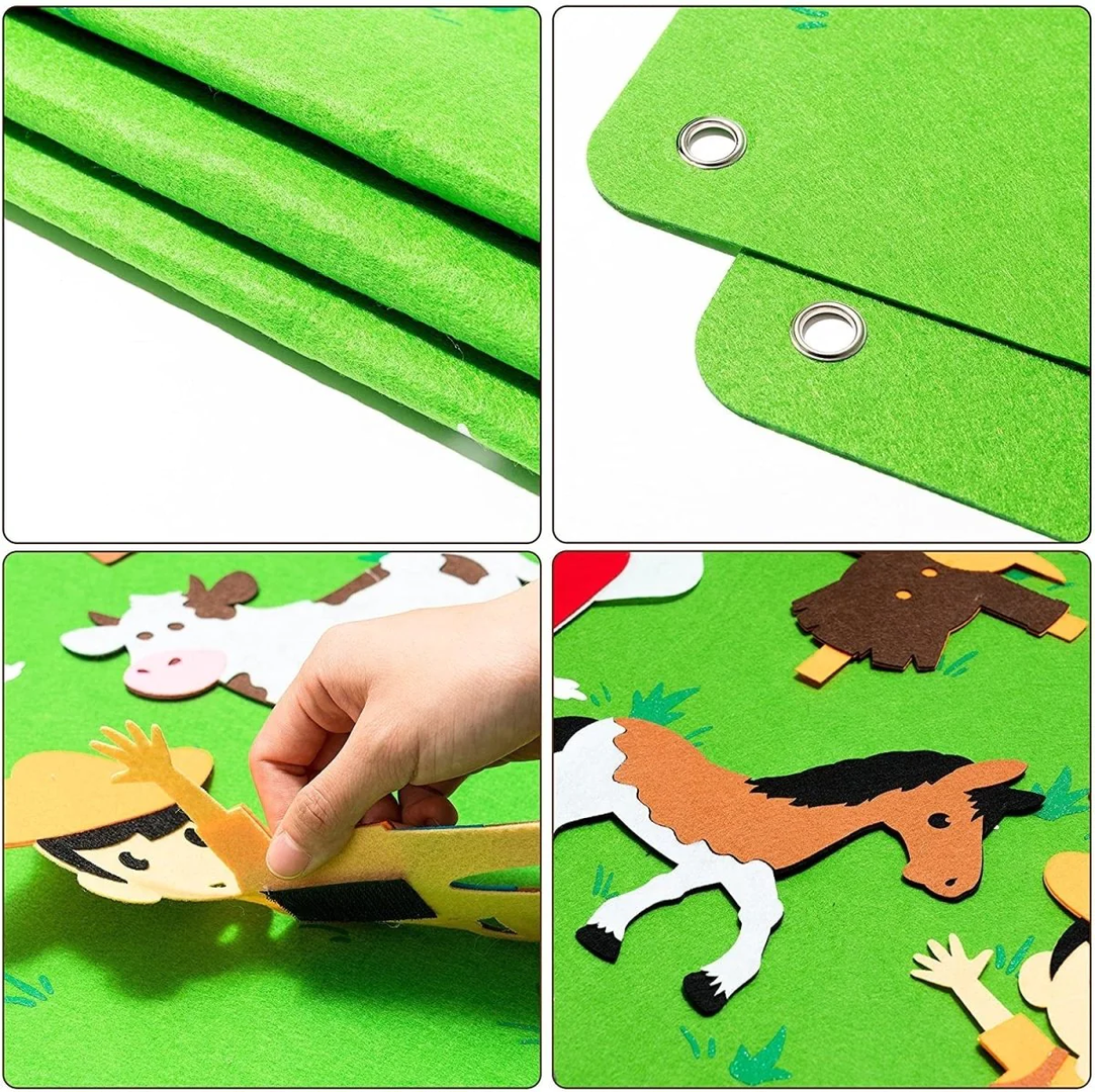Animal-themed felt worlds for imaginative play