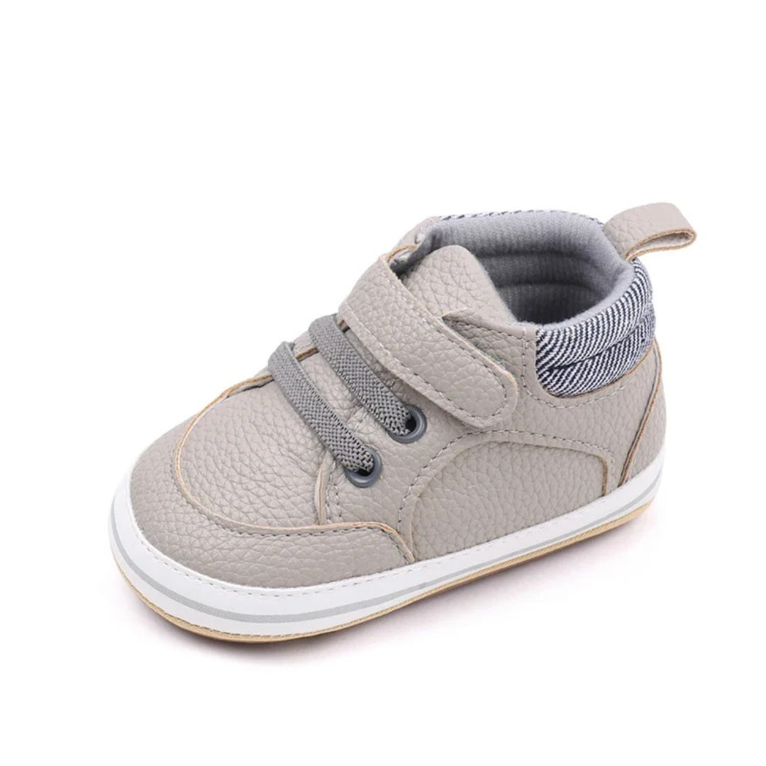 Soft slip-on first-walker shoes with a flexible sole