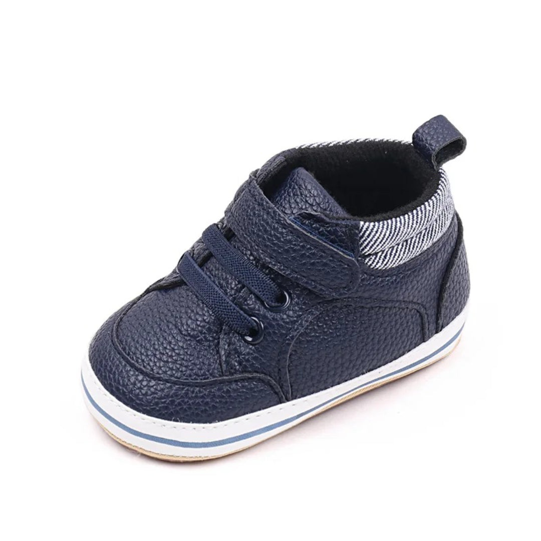 Soft slip-on first-walker shoes with a flexible sole