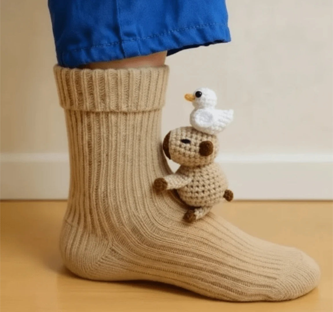 Cozy 3D Animal-Inspired Slipper Socks with Non-Slip Sole