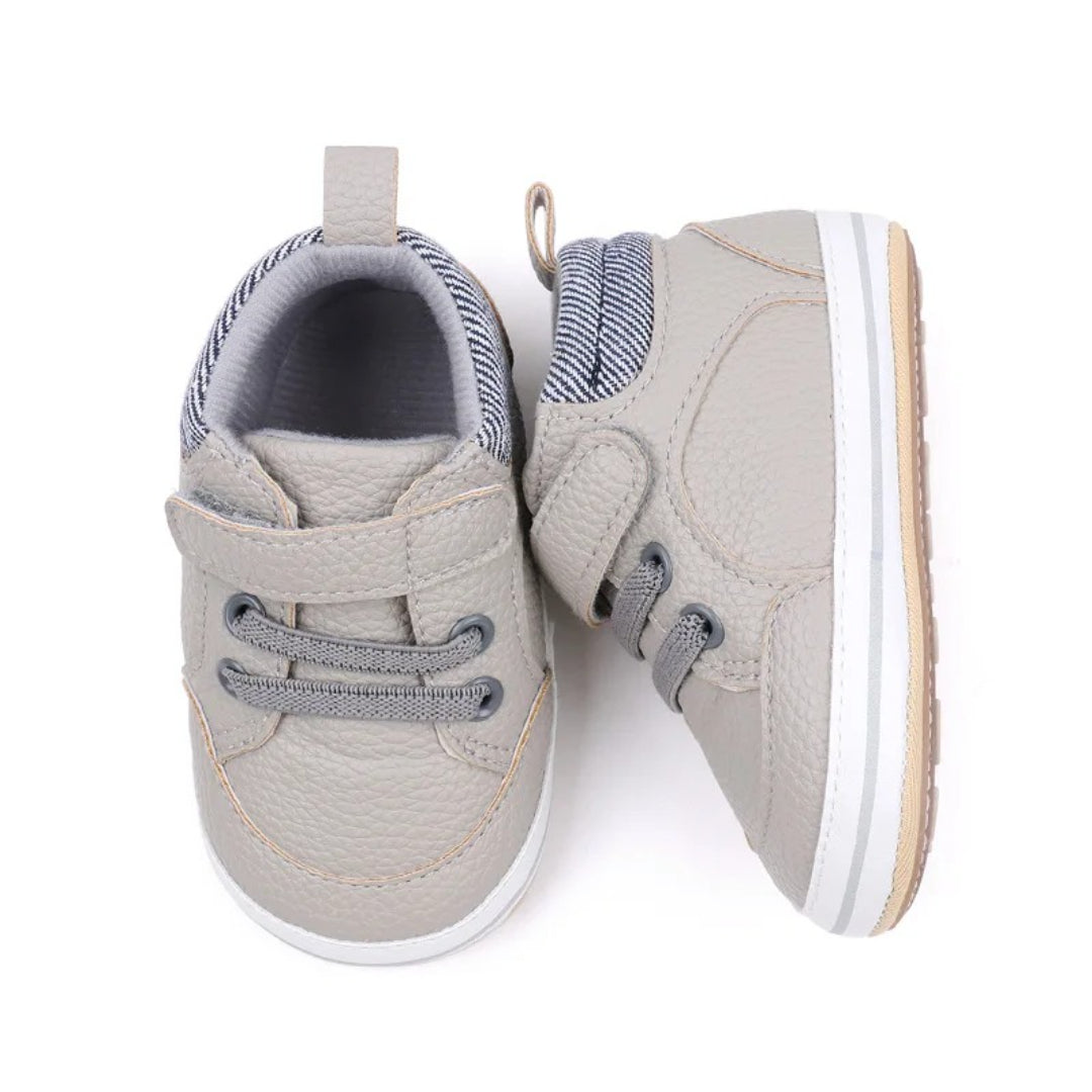 Soft slip-on first-walker shoes with a flexible sole