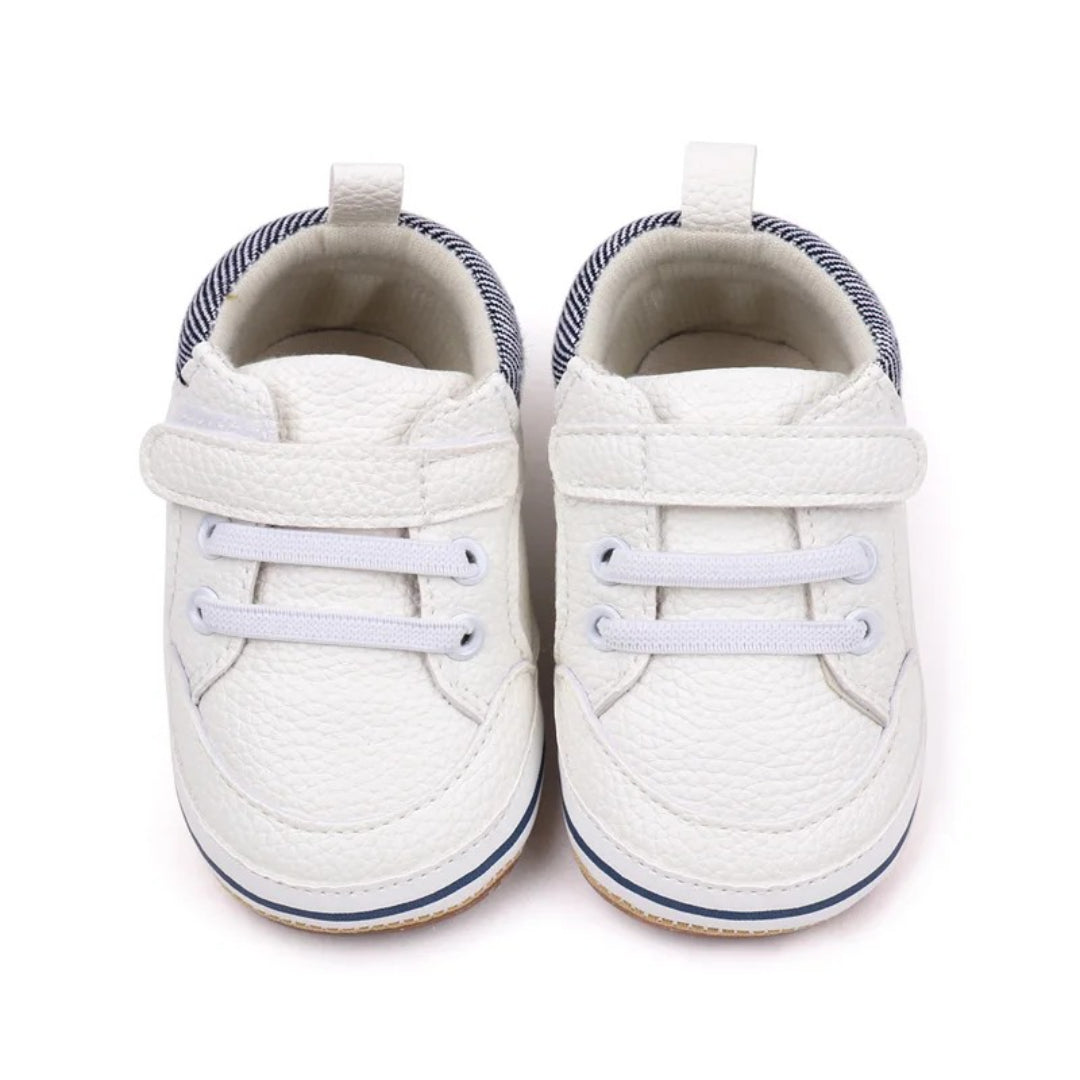 Soft slip-on first-walker shoes with a flexible sole