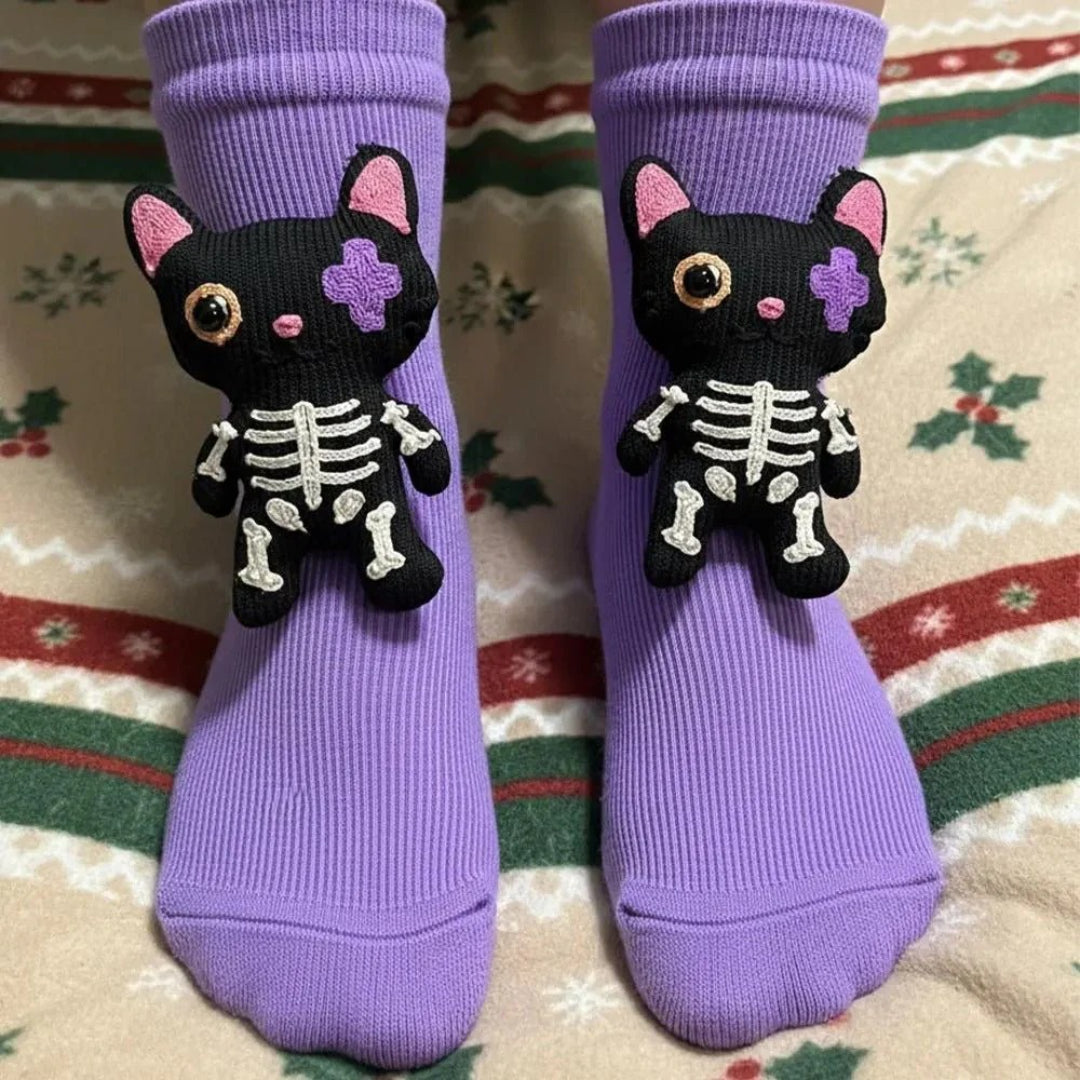 Cozy 3D Animal-Inspired Slipper Socks with Non-Slip Sole