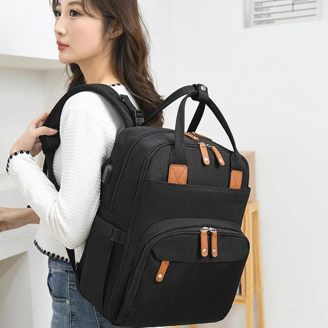 Rucksack mit Doppelfunktion und integriertem Wickelmatte