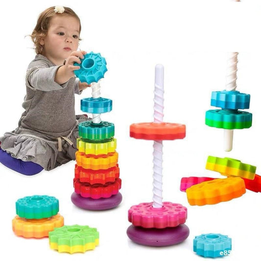 Vibrant Stacking Tower - Building Block Learning Toy