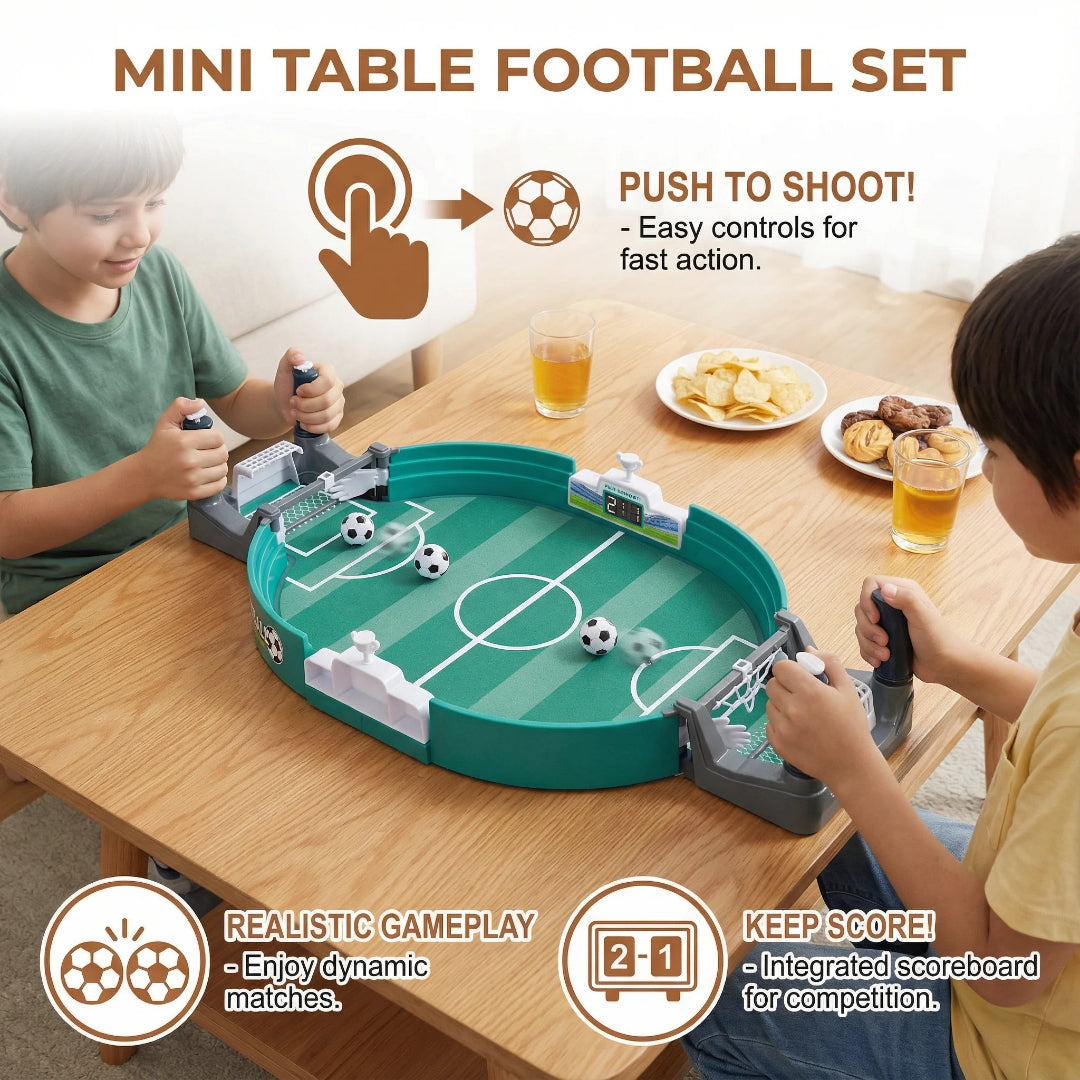 Compact Table Football Game Set
