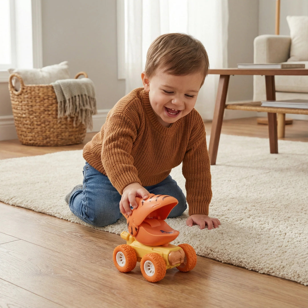Friction-powered Dinosaur Monster Truck