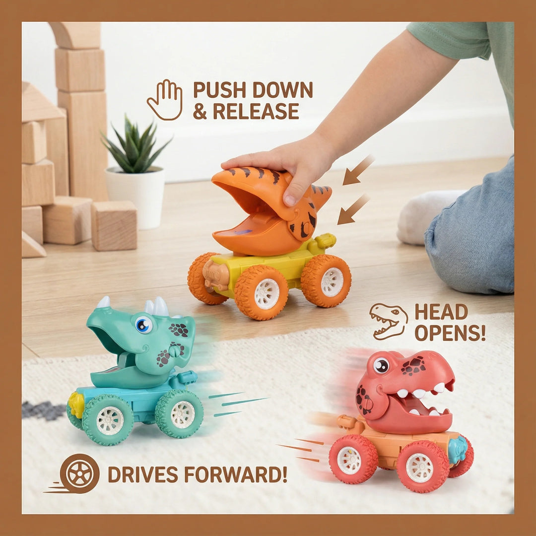 Friction-powered Dinosaur Monster Truck