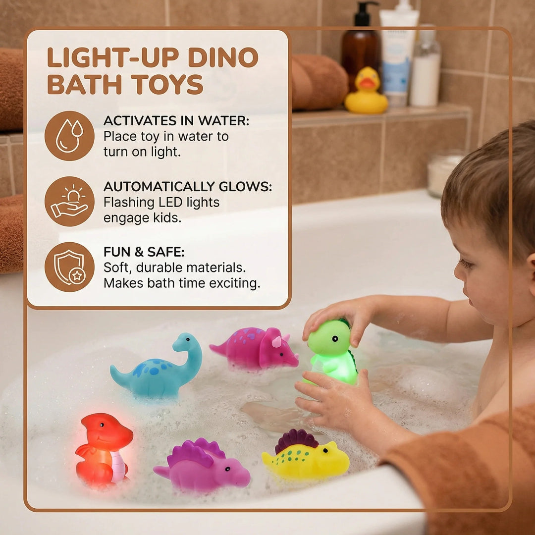 Illuminated Dinosaur Bath Toy - LED Water Play