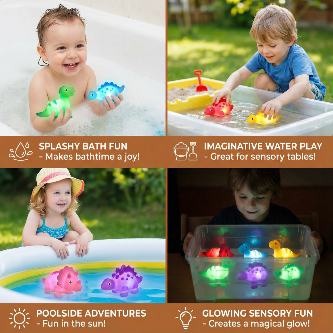 Illuminated Dinosaur Bath Toy - LED Water Play