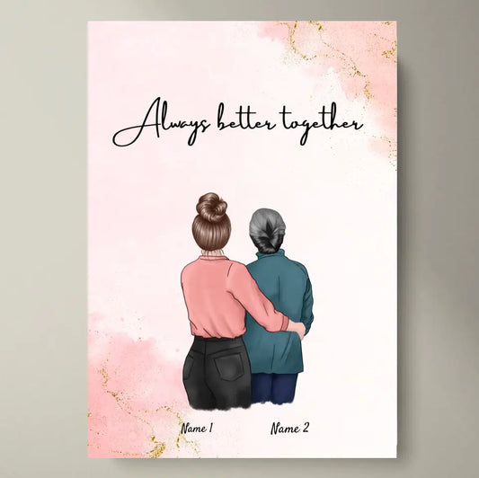 Mother & Daughter - personalized poster