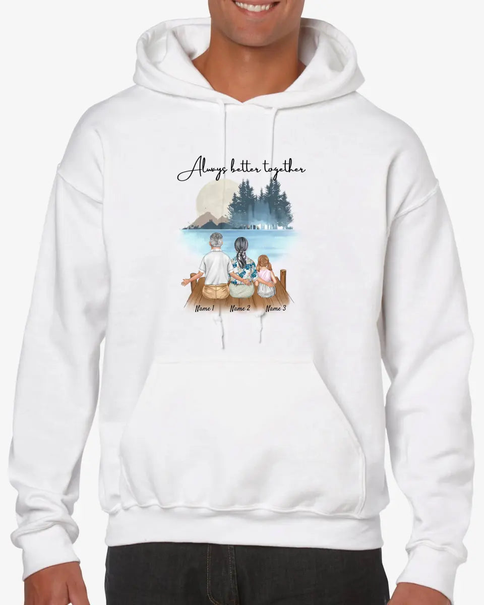 Grandparents with Grandchildren - Personalized Hoodie