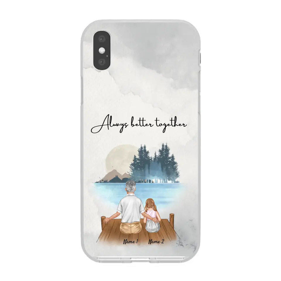 Grandpa with Grandchildren - Customized Phone Case