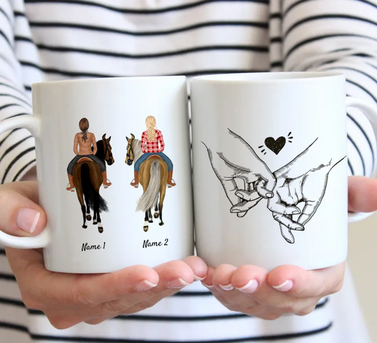 Best horse girls - personalized mug (1-3 friends)