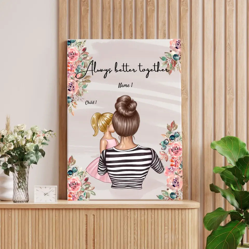 Best mom - personalized poster (1-4 children)