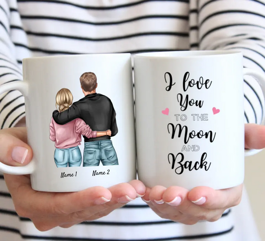 Love you to the moon and back - personalized mug